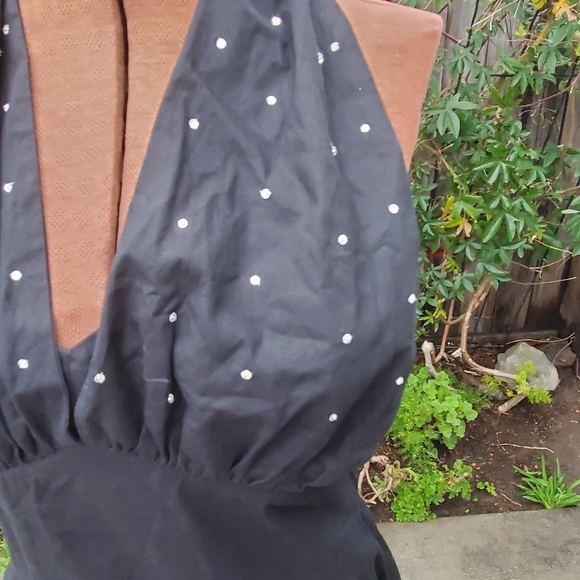 Trashy Diva Black Backless Dress with Silver Accents - Picture 2 of 6